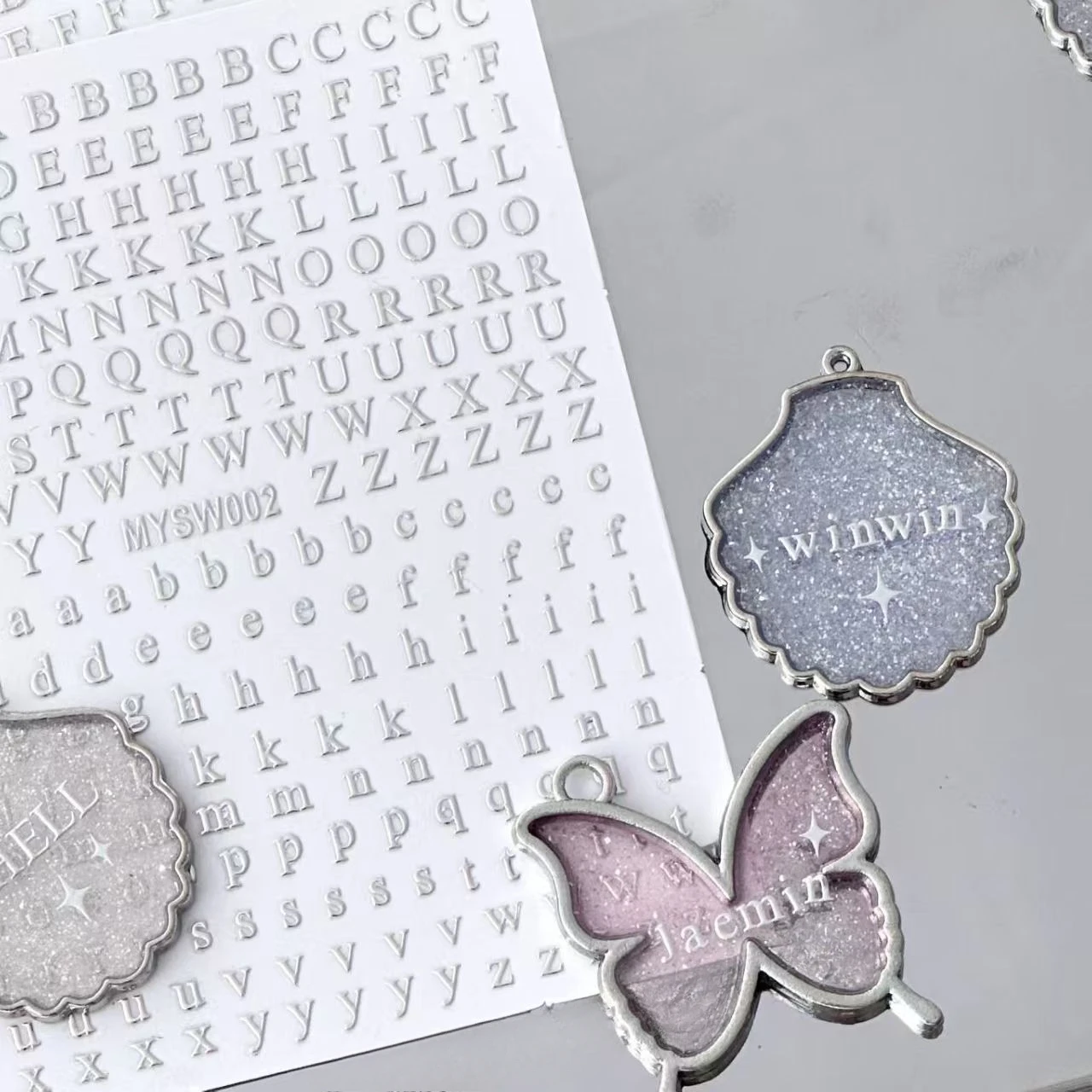 3pcs Silver Star Stickers DIY Scrapbooking Journal Album Decor Stickers Aesthetic Letters Starburst Stickers Korean Stationery