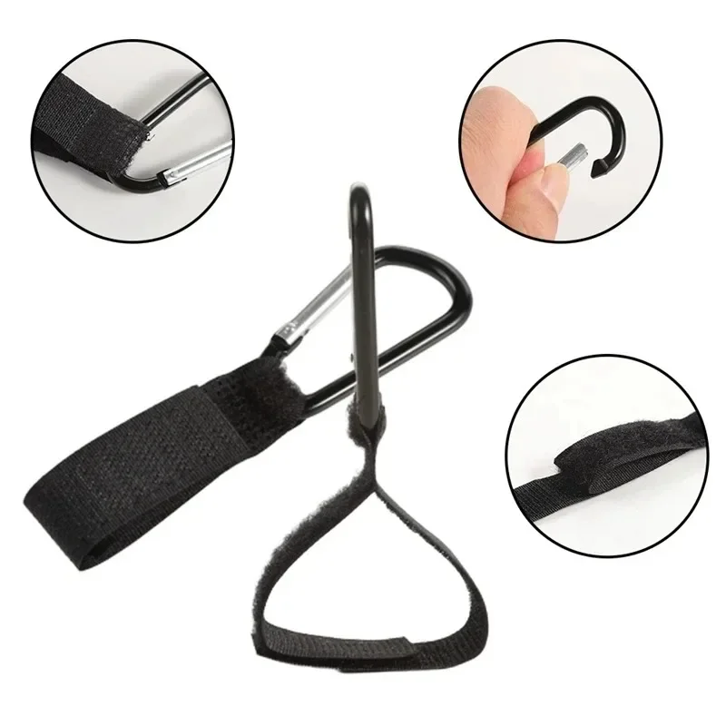 1-5PCS Baby Stroller Hook Clip Aluminum Alloy Carabiner Cart Organizer Diaper Bag Shopping Pram Hook Hanger Accessories