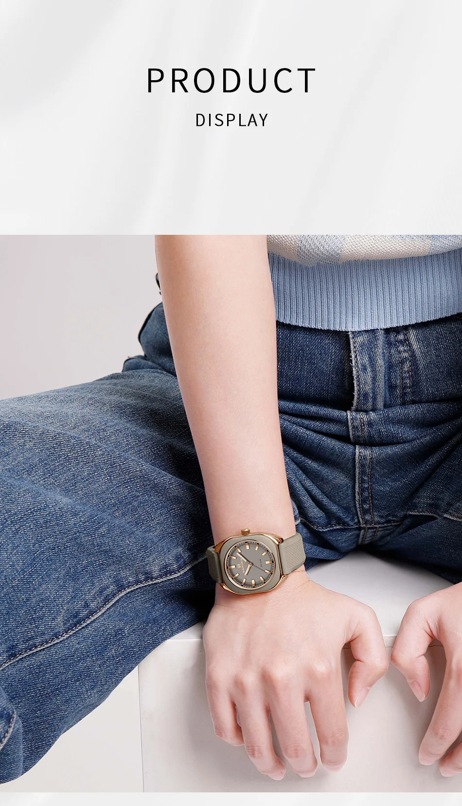 NAVIFORCE Fashion Women's Casual Elegant Simple Polygon Quartz Silicone Watch Gift for Women Wristwatch Casual Relogio Feminino
