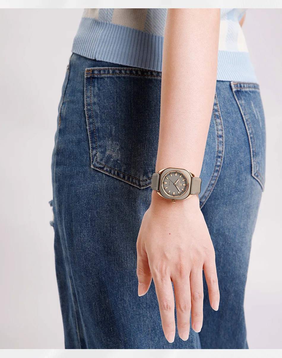 NAVIFORCE Fashion Women's Casual Elegant Simple Polygon Quartz Silicone Watch Gift for Women Wristwatch Casual Relogio Feminino