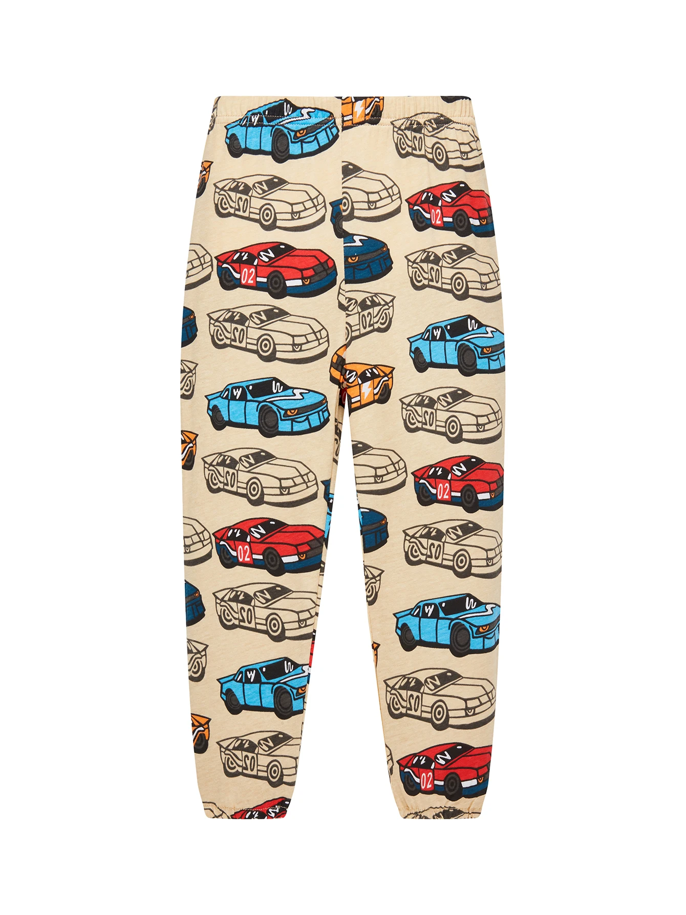 Children's Clothes 100% Cotton Pajama Set for Boys, Fully Printed Cartoon Car Children's Sleepwear Set for 1-8 Years