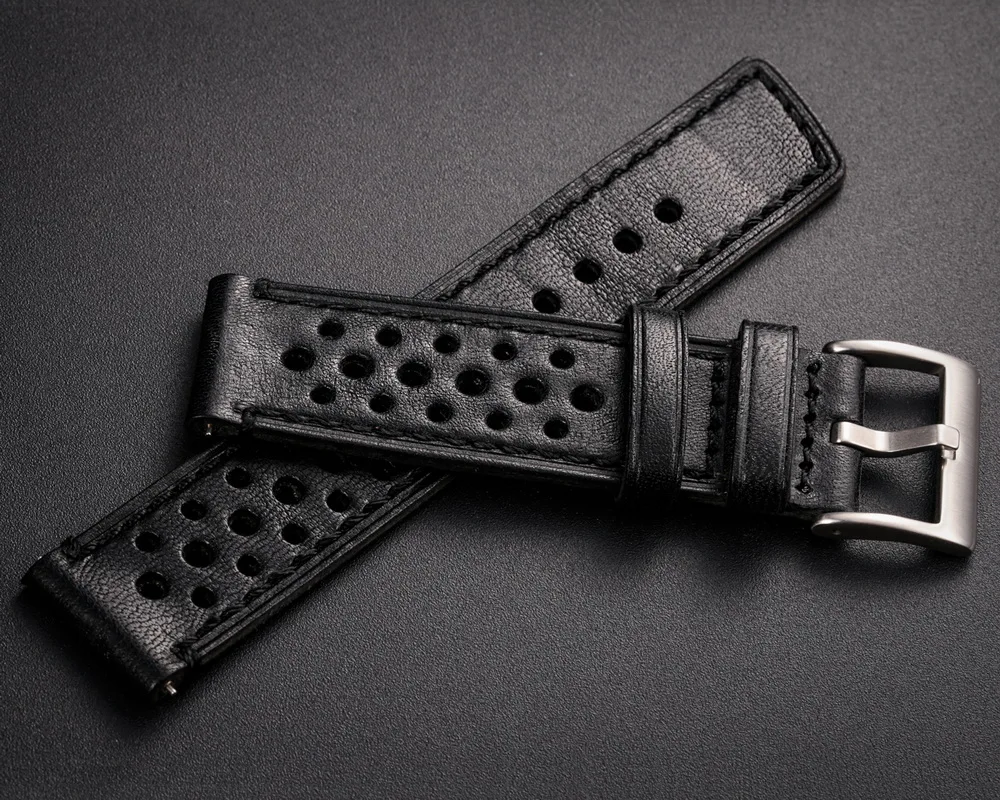 Hemsut Genuine Leather Watch Band Quick Release Italian Cowhide Rrist Straps For Man Soft Breathable 18 20 22 24mm