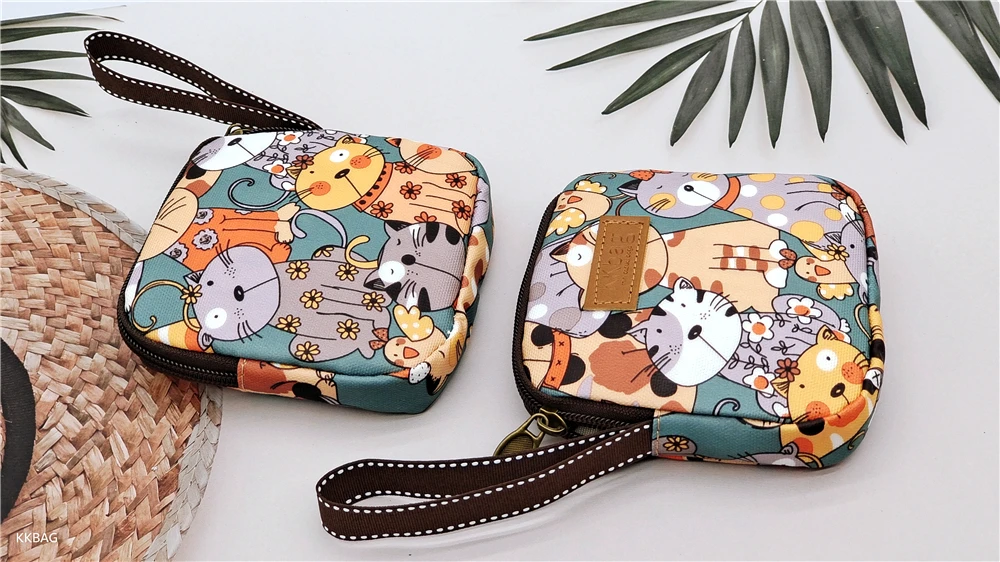 Girl Napkin Credit Card Holder Headphone Case Coin Clip Sanitary Bag Change Purse Tamper-Proof Storage Bag Sanitary Mat Bag