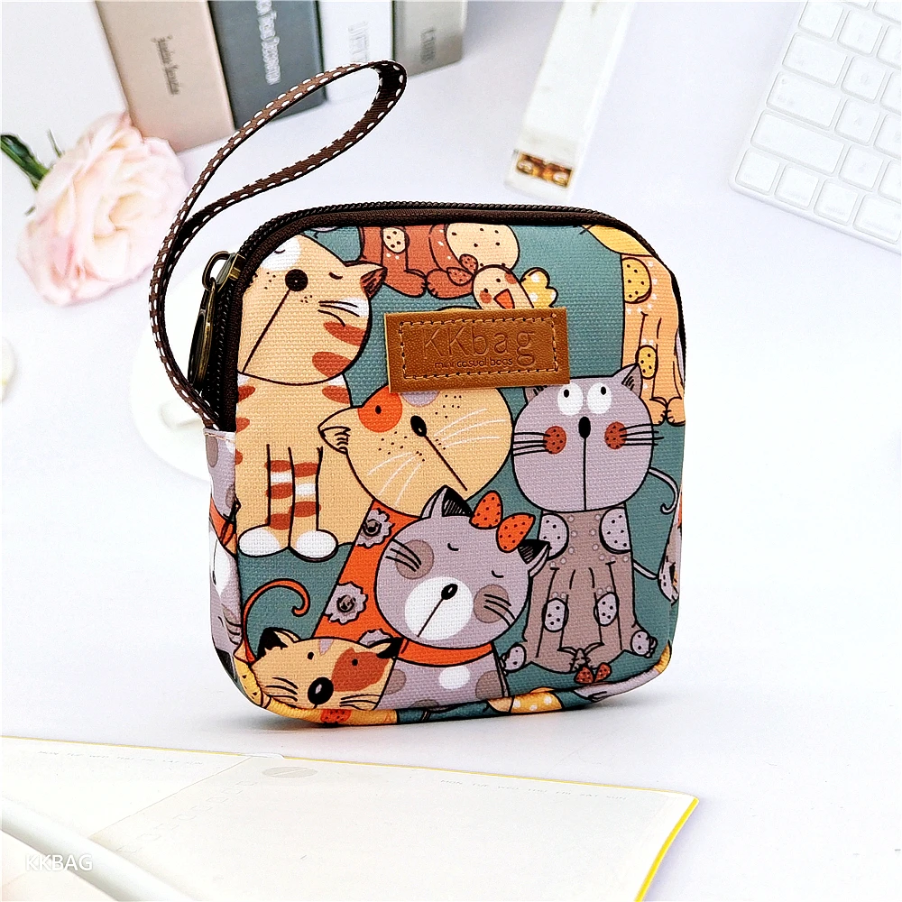 Girl Napkin Credit Card Holder Headphone Case Coin Clip Sanitary Bag Change Purse Tamper-Proof Storage Bag Sanitary Mat Bag