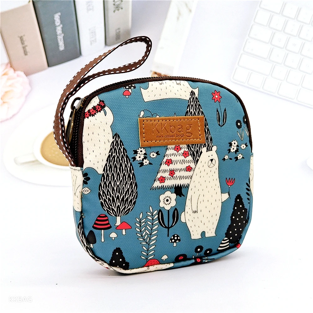 Girl Napkin Credit Card Holder Headphone Case Coin Clip Sanitary Bag Change Purse Tamper-Proof Storage Bag Sanitary Mat Bag