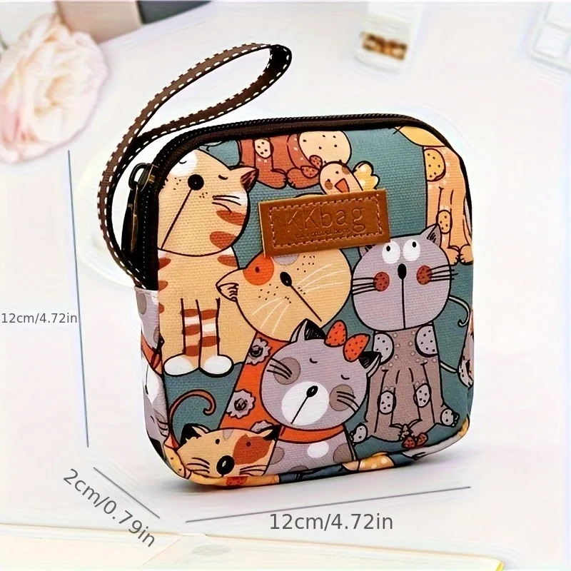 Girl Napkin Credit Card Holder Headphone Case Coin Clip Sanitary Bag Change Purse Tamper-Proof Storage Bag Sanitary Mat Bag