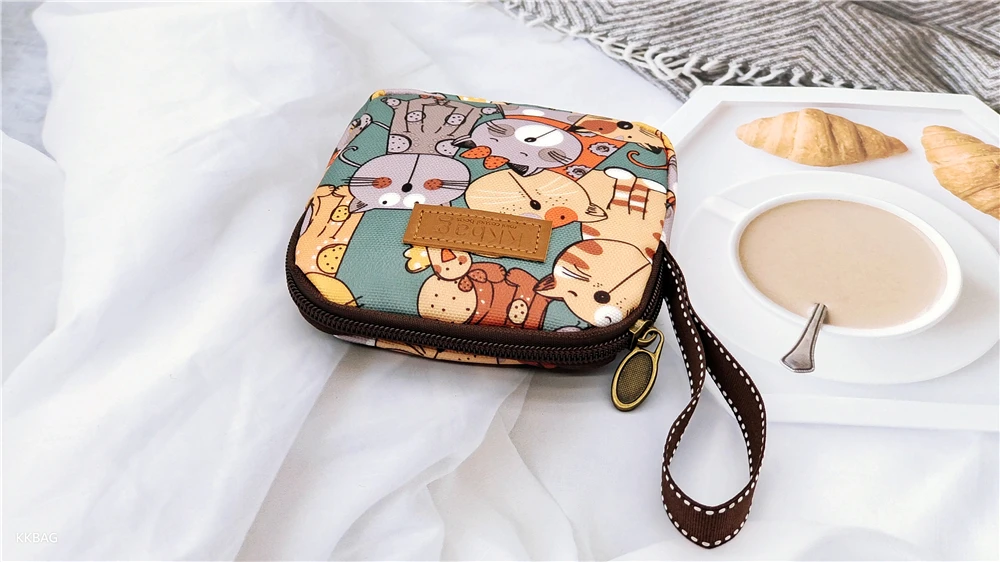 Girl Napkin Credit Card Holder Headphone Case Coin Clip Sanitary Bag Change Purse Tamper-Proof Storage Bag Sanitary Mat Bag