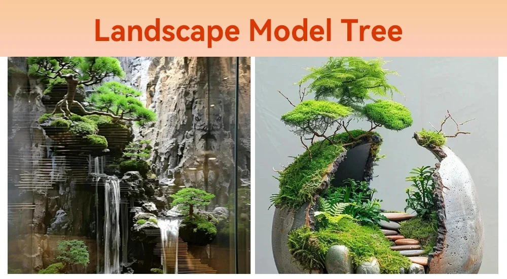 Hot-selling Model Material Wire Tree Model Mountain Sand Table Decoration Diy Model Green Tree Train Railway Railroad Layout