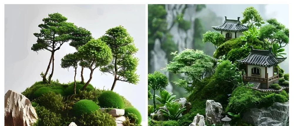 Hot-selling Model Material Wire Tree Model Mountain Sand Table Decoration Diy Model Green Tree Train Railway Railroad Layout