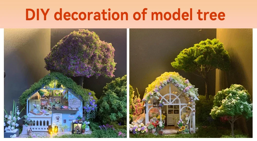 Hot-selling Model Material Wire Tree Model Mountain Sand Table Decoration Diy Model Green Tree Train Railway Railroad Layout