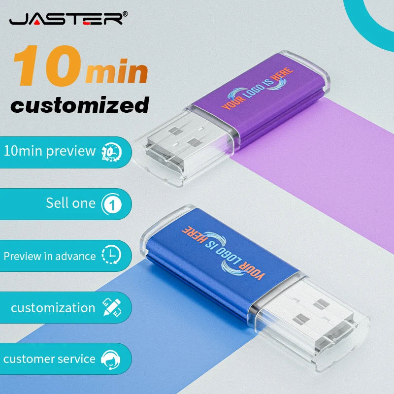 Mini Metal Pen Drive 128GB Portable USB Flash Drive 64GB Creative Business Gifts Memory Stick Free Key Chain Pendrive 32GB Black
