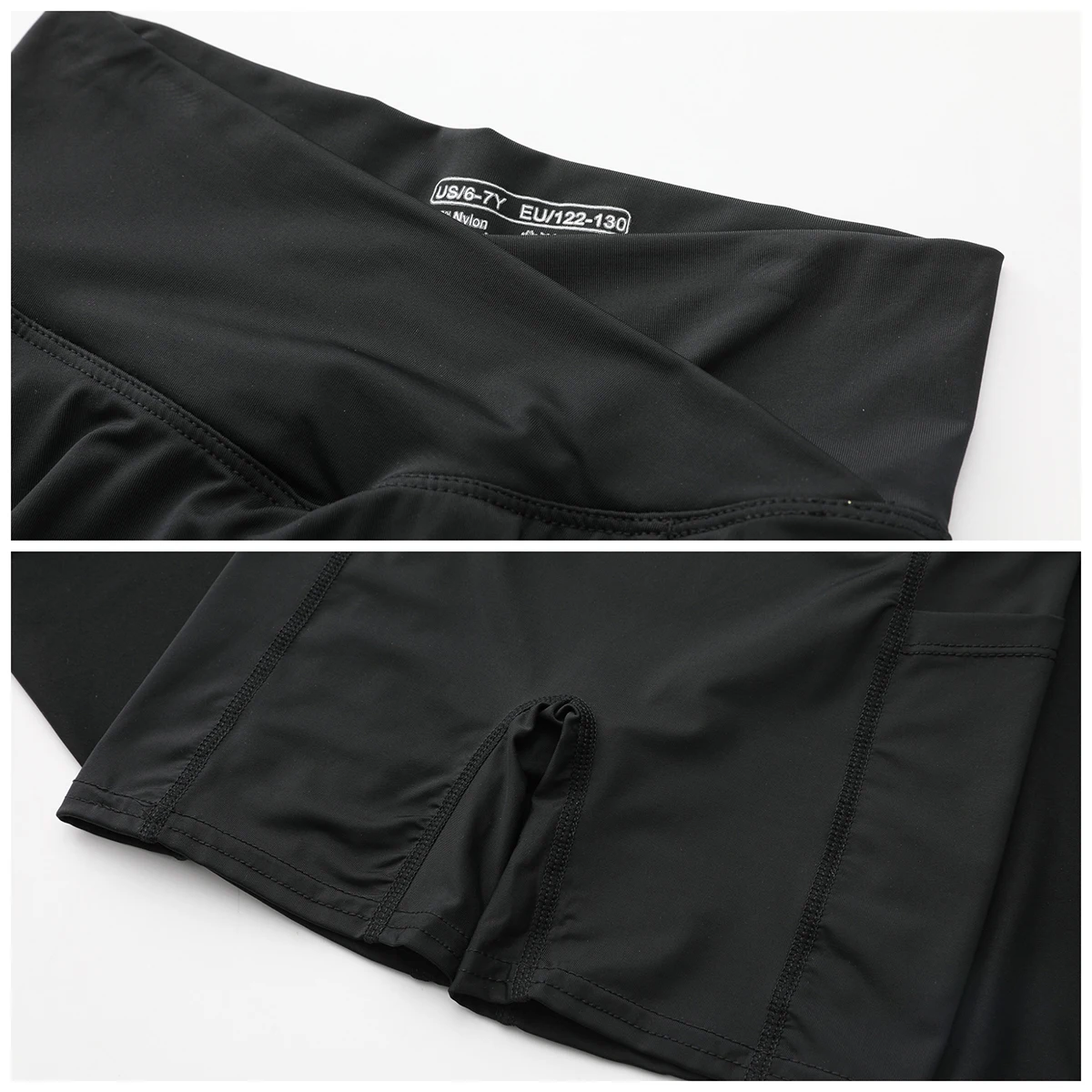 Girls Tennis Athletic Skirt with Side Pocket Shorts High Waist Active Skort for Girls Kids Teen FW103