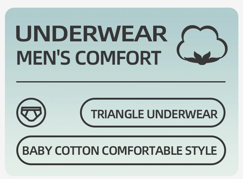 Men's briefs underwear cotton men's baby cotton pants head summer thin trend boys sports antibacterial shorts