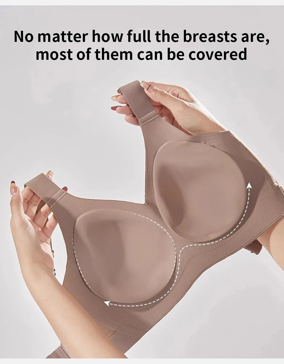 1/2PCS Women's Seamless Underwear, Thin Style, Large Breasts, Small Breasts, No Wires, Pull-up And Anti-sagging Large Size Bra