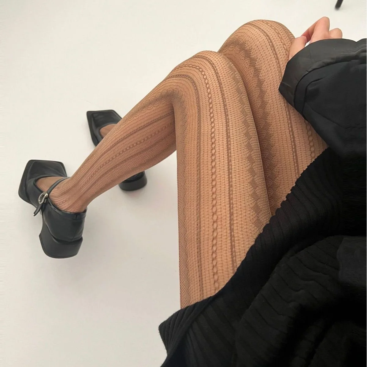 Women Sexy Lace Fishnet Stockings Lolita Hollow Out Solid Pantyhose Women's Irregular Exposed Skin Tights Slim Y2kBody Stockings