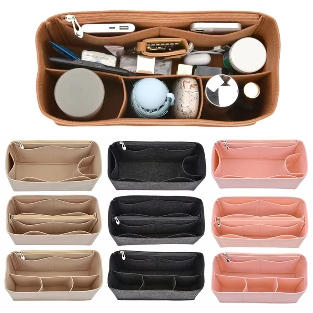 Felt Insert Liner Purse Organiser Pouch Handbag Tote Bag Internal Bag For Liz Visetos, 3 Style