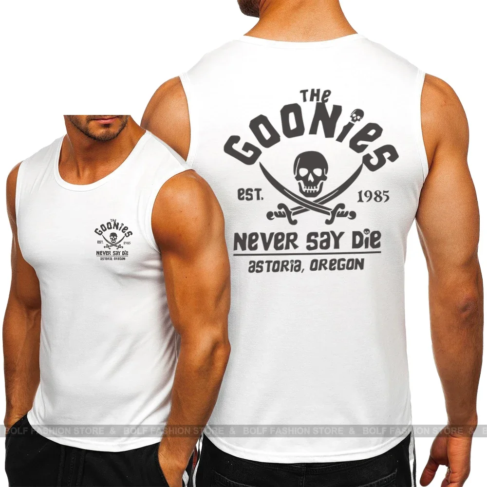 God Never Say Die Printed Sleeveless Tank 100% Cotton Sport Graphic Tee for Men and Women Classic Streetwear