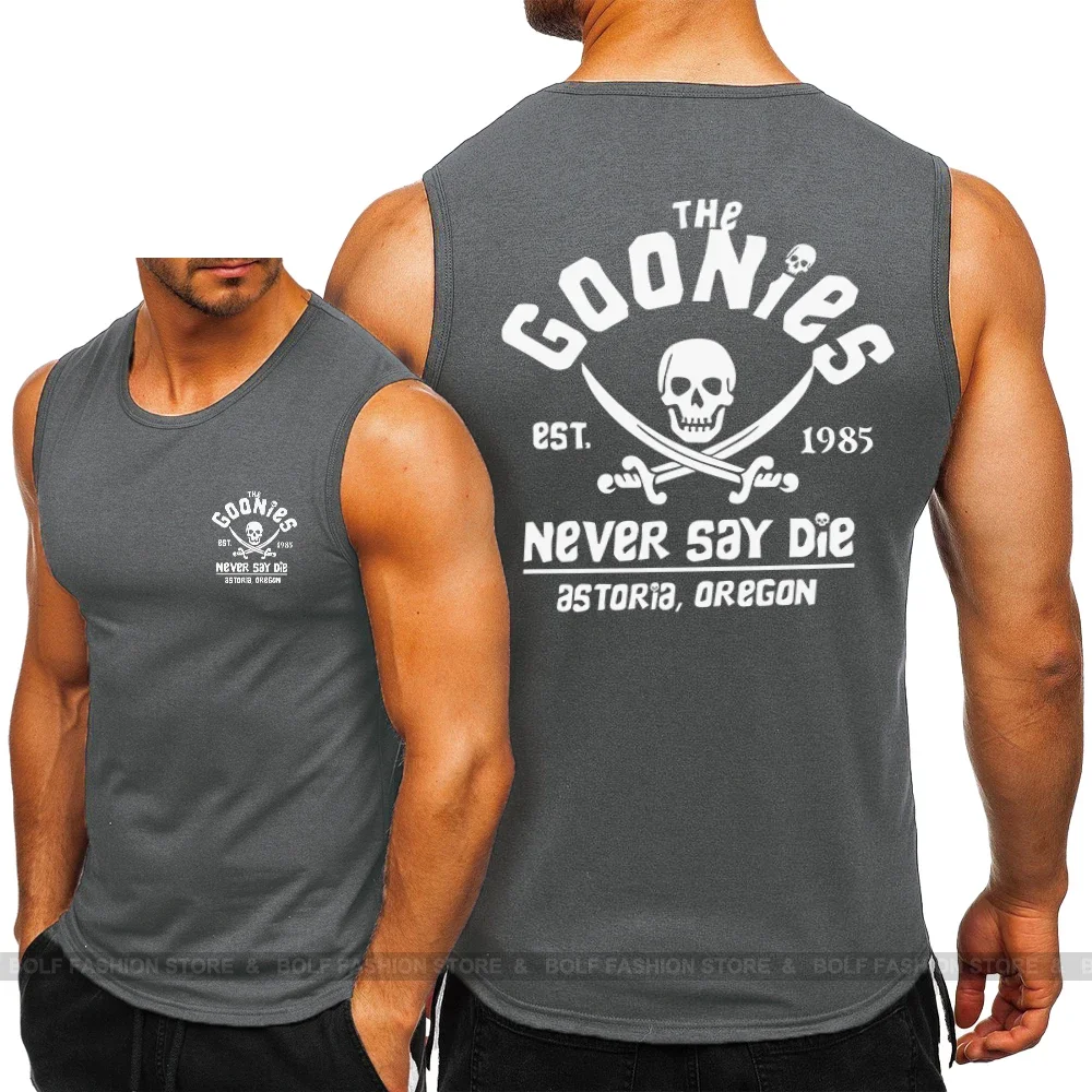 God Never Say Die Printed Sleeveless Tank 100% Cotton Sport Graphic Tee for Men and Women Classic Streetwear
