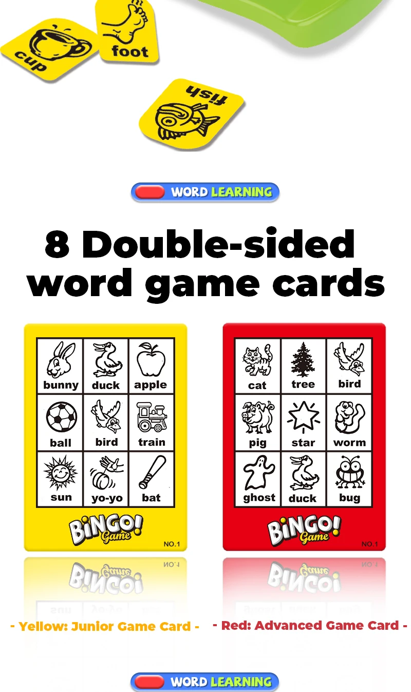 Children's Educational Game Machine, English Word Learning Tool, Intelligence Development, Fun Interactive Table Game