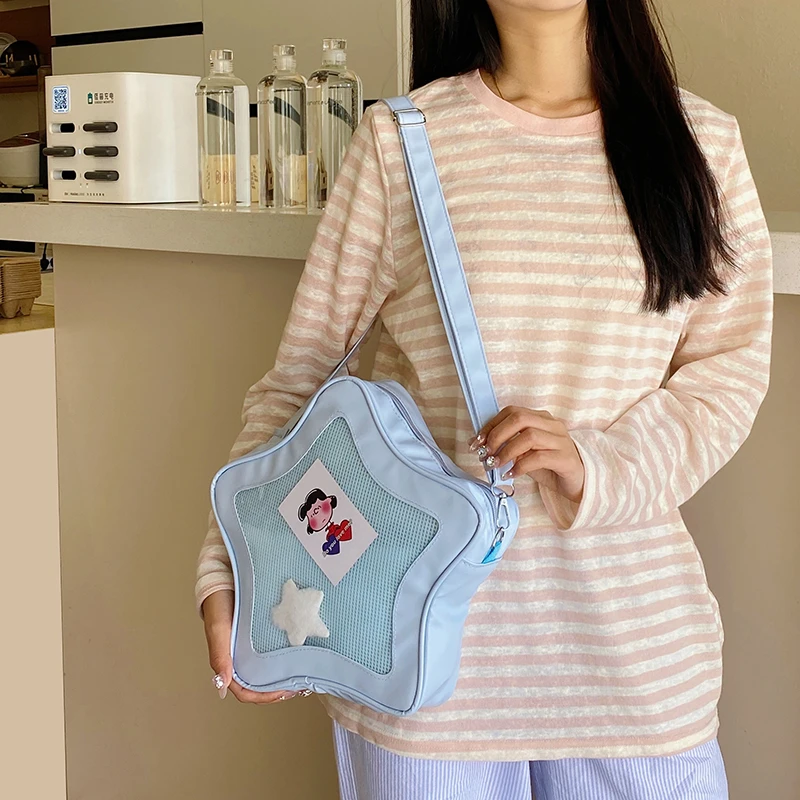 Original Cute Kawaii Ita Bag Anime Five Pointed Star Two-dimensional Crossbody Bag Street Fashion Ulzzang Shoulder Bag for Girls