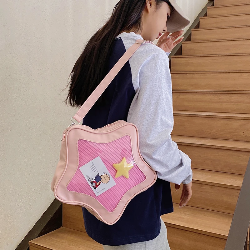 Original Cute Kawaii Ita Bag Anime Five Pointed Star Two-dimensional Crossbody Bag Street Fashion Ulzzang Shoulder Bag for Girls