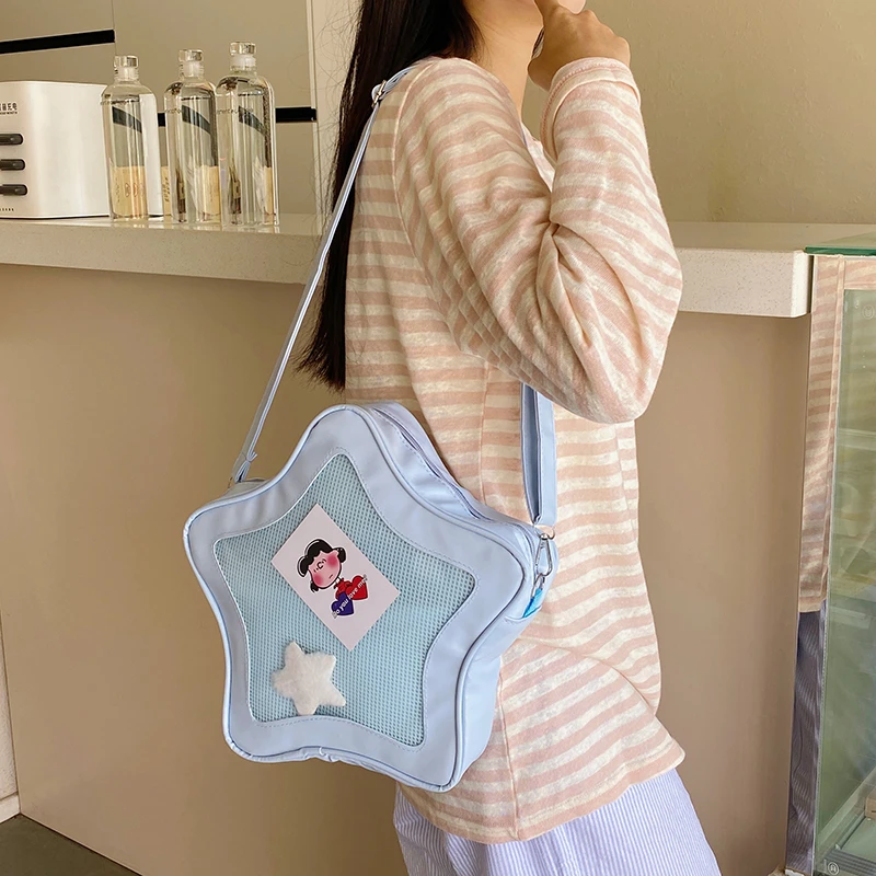 Original Cute Kawaii Ita Bag Anime Five Pointed Star Two-dimensional Crossbody Bag Street Fashion Ulzzang Shoulder Bag for Girls