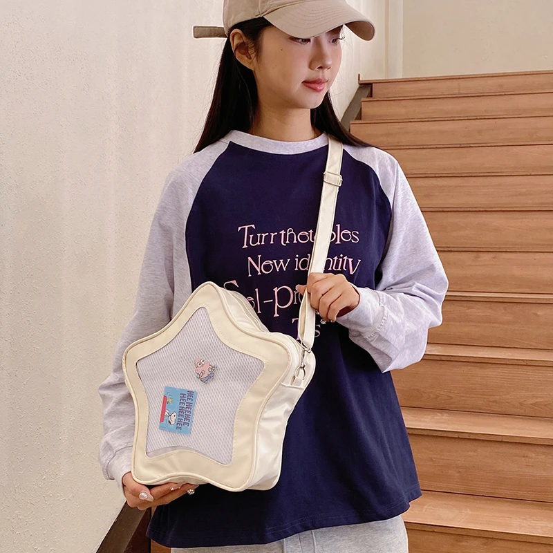 Original Cute Kawaii Ita Bag Anime Five Pointed Star Two-dimensional Crossbody Bag Street Fashion Ulzzang Shoulder Bag for Girls
