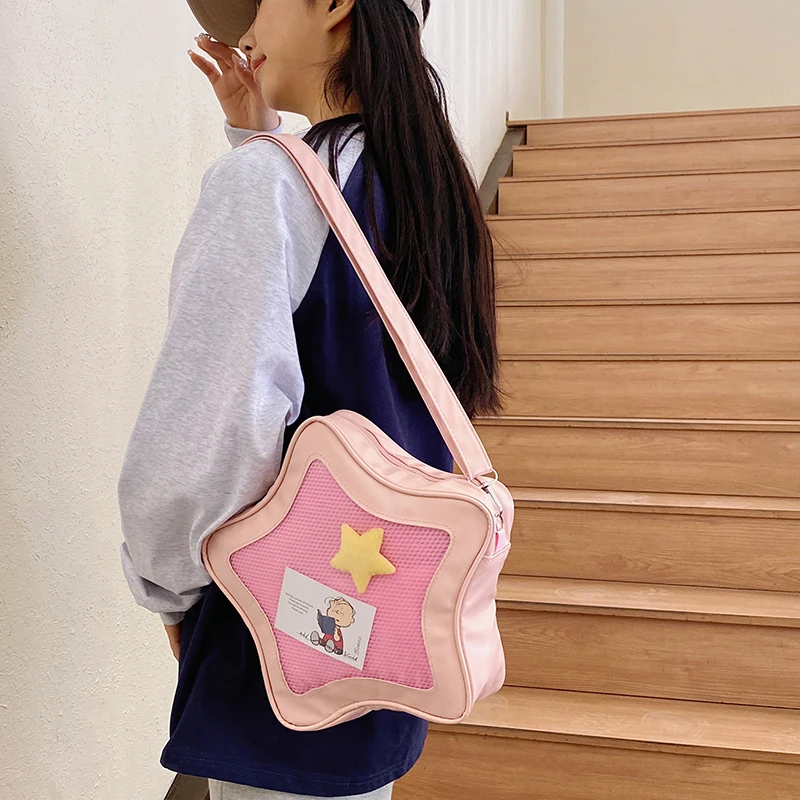 Original Cute Kawaii Ita Bag Anime Five Pointed Star Two-dimensional Crossbody Bag Street Fashion Ulzzang Shoulder Bag for Girls