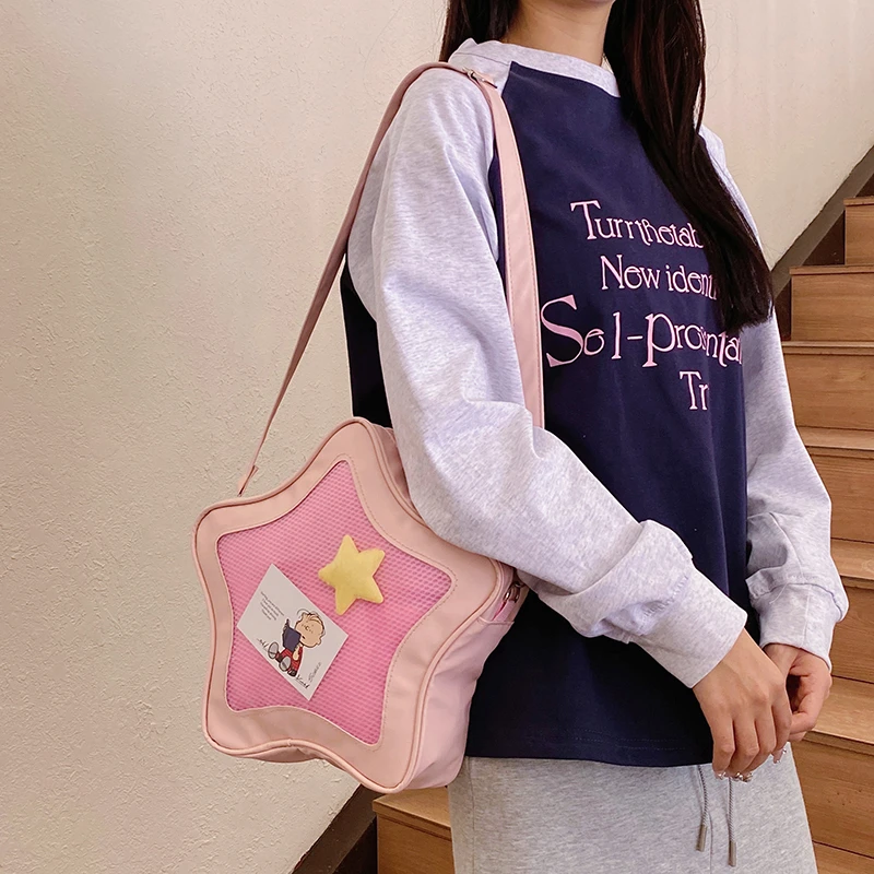 Original Cute Kawaii Ita Bag Anime Five Pointed Star Two-dimensional Crossbody Bag Street Fashion Ulzzang Shoulder Bag for Girls