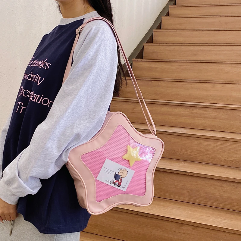 Original Cute Kawaii Ita Bag Anime Five Pointed Star Two-dimensional Crossbody Bag Street Fashion Ulzzang Shoulder Bag for Girls