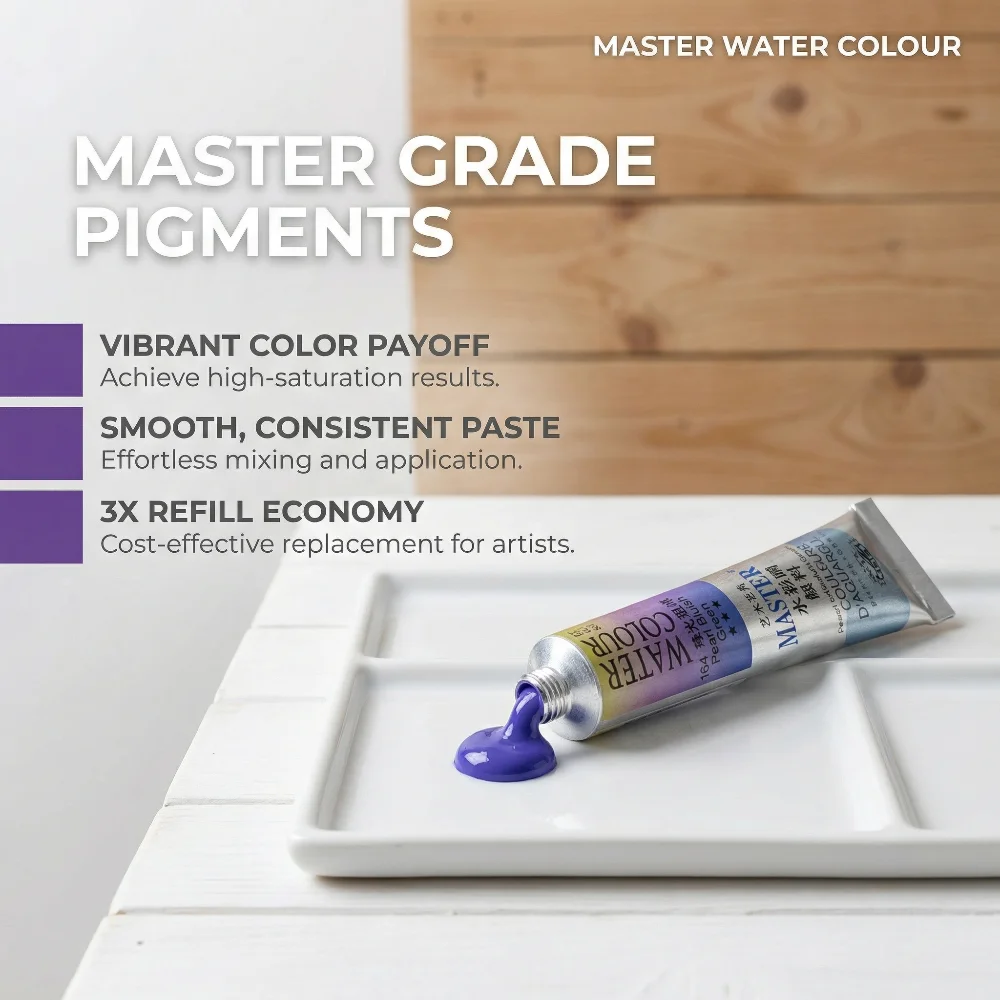 Maries Artist Pearlescent Watercolor Paint Set Student Art Special Stationery Watercolor Packing Color Supplies