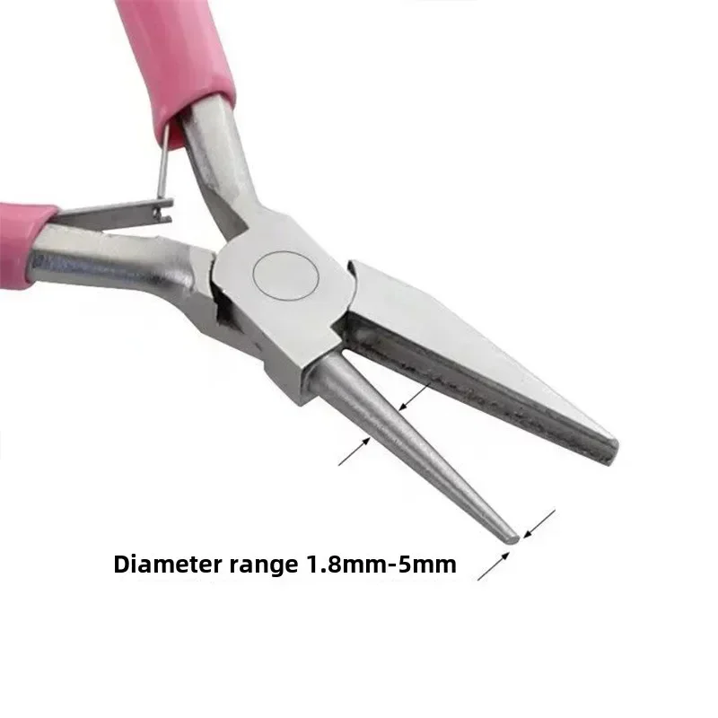 Needle Pliers DIY Hand Accessories Tools, 5 Inch Mini Pliers, Wire Winding Pliers, Jewelry Pliers, Half Groove and Half Round Mo