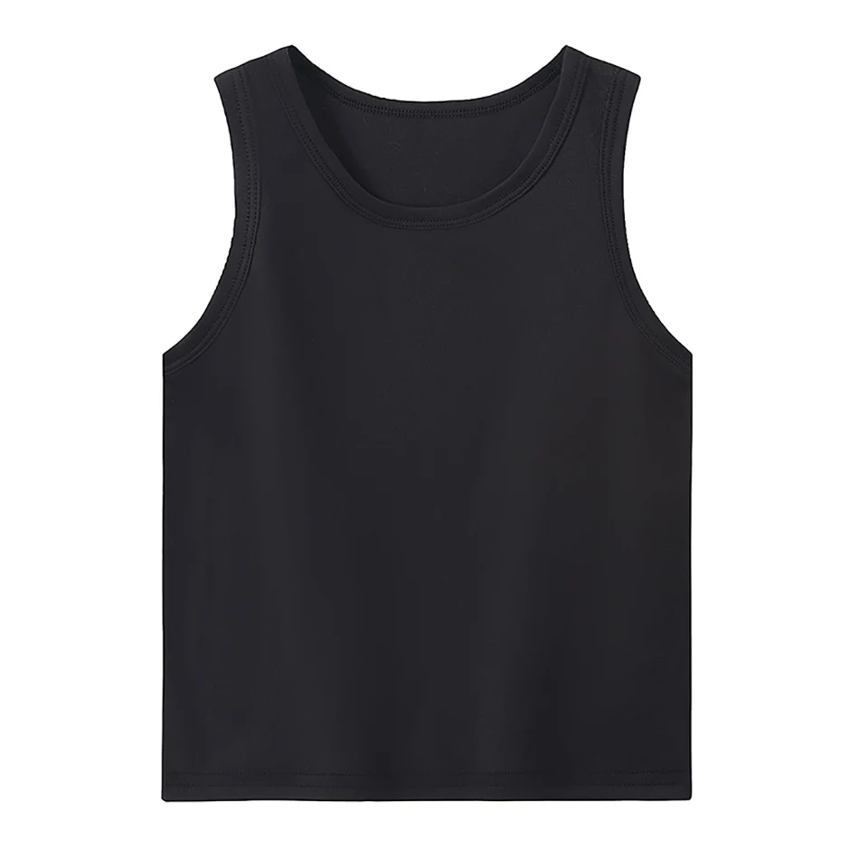 1/3/4 Pcs Children's Four Seasons Thin Solid Color Joker Vest Boy Loose And Comfortable Bottoming Shirt Girl Sweet And Lovely T