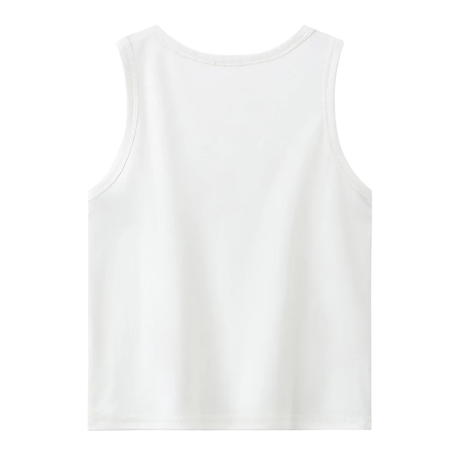 1/3/4 Pcs Children's Four Seasons Thin Solid Color Joker Vest Boy Loose And Comfortable Bottoming Shirt Girl Sweet And Lovely T