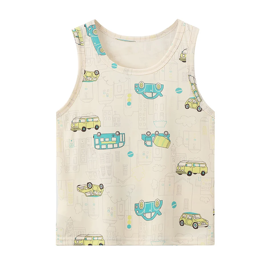 1/3/4 Pcs Children's Four Seasons Thin Solid Color Joker Vest Boy Loose And Comfortable Bottoming Shirt Girl Sweet And Lovely T