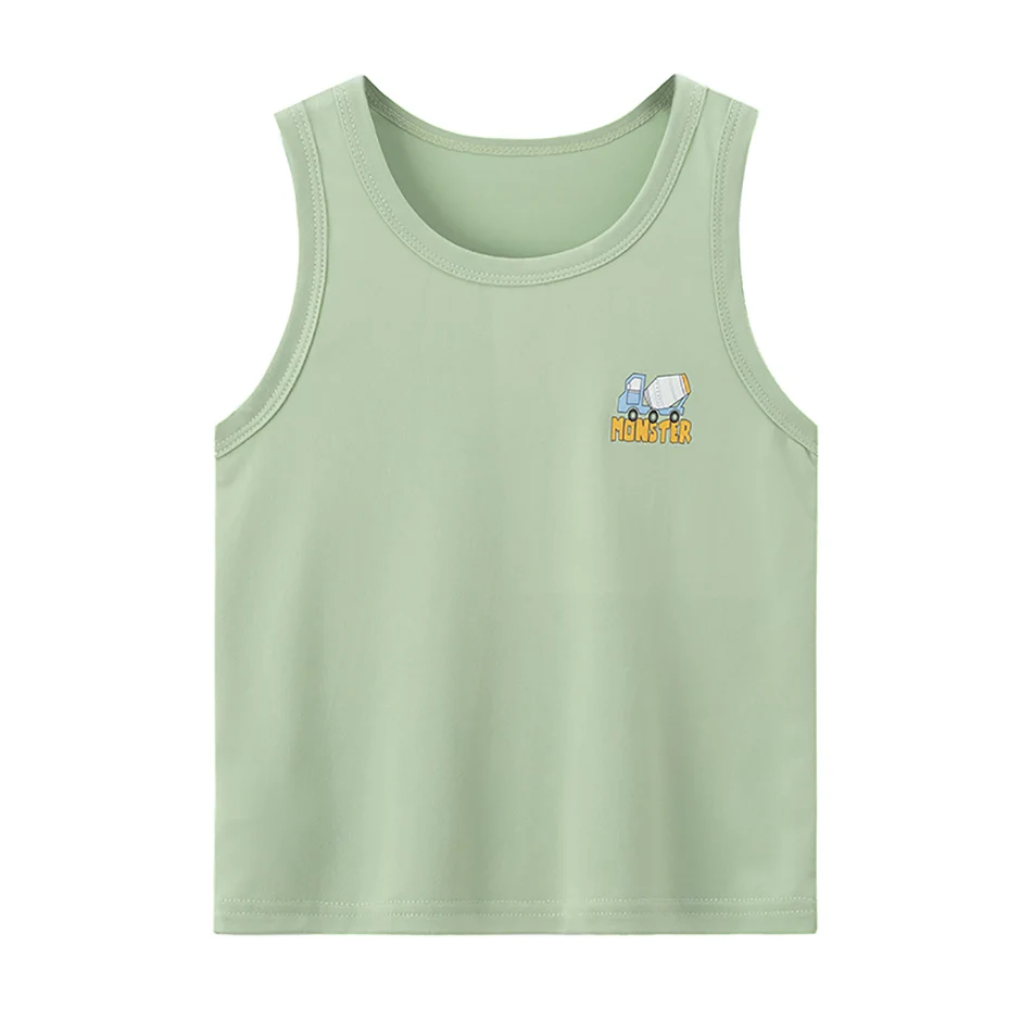 1/3/4 Pcs Children's Four Seasons Thin Solid Color Joker Vest Boy Loose And Comfortable Bottoming Shirt Girl Sweet And Lovely T
