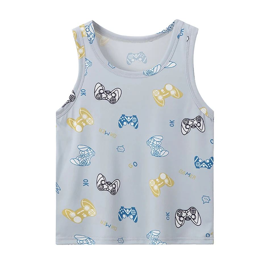 1/3/4 Pcs Children's Four Seasons Thin Solid Color Joker Vest Boy Loose And Comfortable Bottoming Shirt Girl Sweet And Lovely T