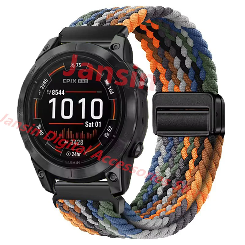 Quick Fit For Garmin 26mm 22mm Band Weaves Nylon Loop Magnetic Correa For Garmin Fenix 5 Instinct 2X Fenix 3 Strap Watchband