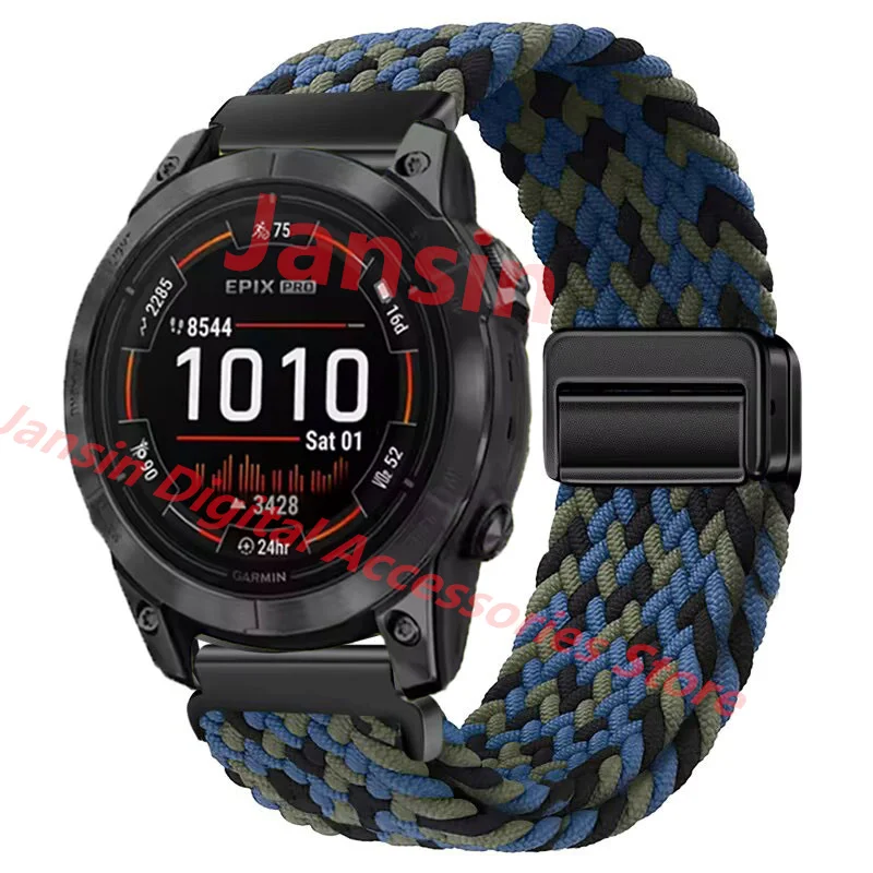 Quick Fit For Garmin 26mm 22mm Band Weaves Nylon Loop Magnetic Correa For Garmin Fenix 5 Instinct 2X Fenix 3 Strap Watchband