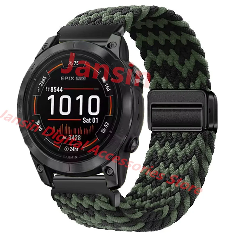 Quick Fit For Garmin 26mm 22mm Band Weaves Nylon Loop Magnetic Correa For Garmin Fenix 5 Instinct 2X Fenix 3 Strap Watchband