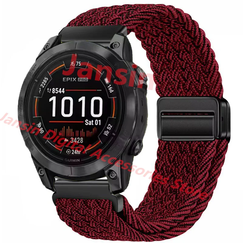 Quick Fit For Garmin 26mm 22mm Band Weaves Nylon Loop Magnetic Correa For Garmin Fenix 5 Instinct 2X Fenix 3 Strap Watchband