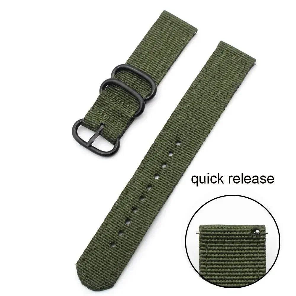 18mm 20mm 22mm 24mm Nylon Fabric Watch Bands Sport Strap For Samsung Galaxy Watch 3 Band Bands Amazfit GTR GTS Huawei GT2