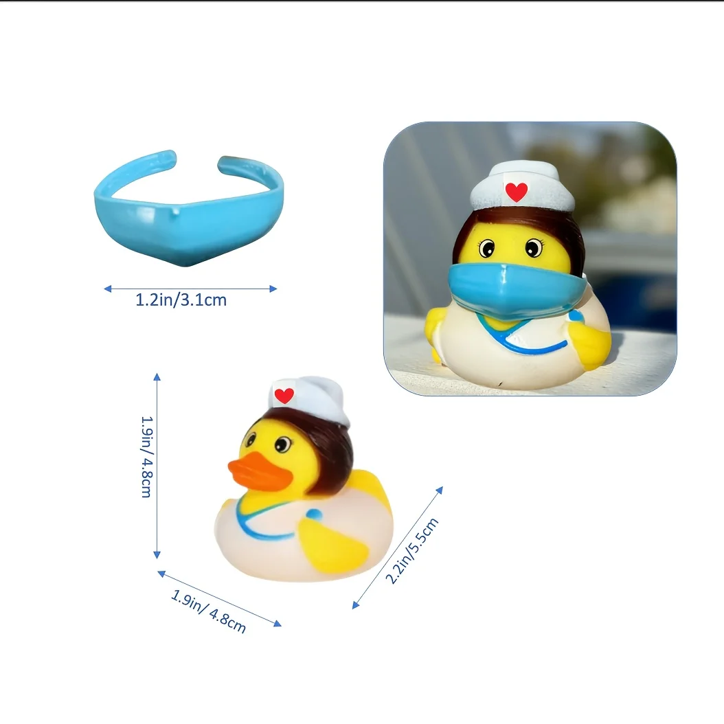 2pcs Doctor and Nurse Ducks. 4 Nurse Ducks. Duck Random Party Dressing Supplies, International Nurses Day