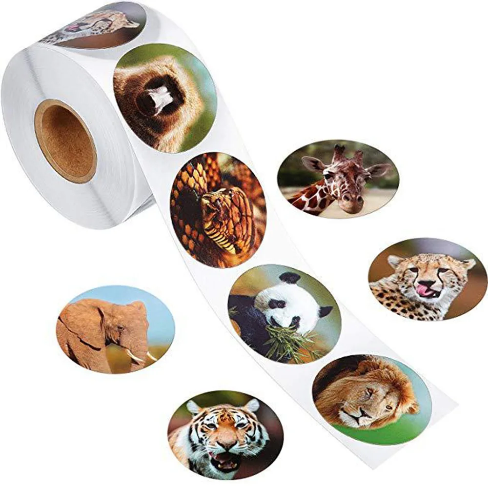 100-500pcs Animal Reward Stickers Stationery Stickers Gift Decorative Label