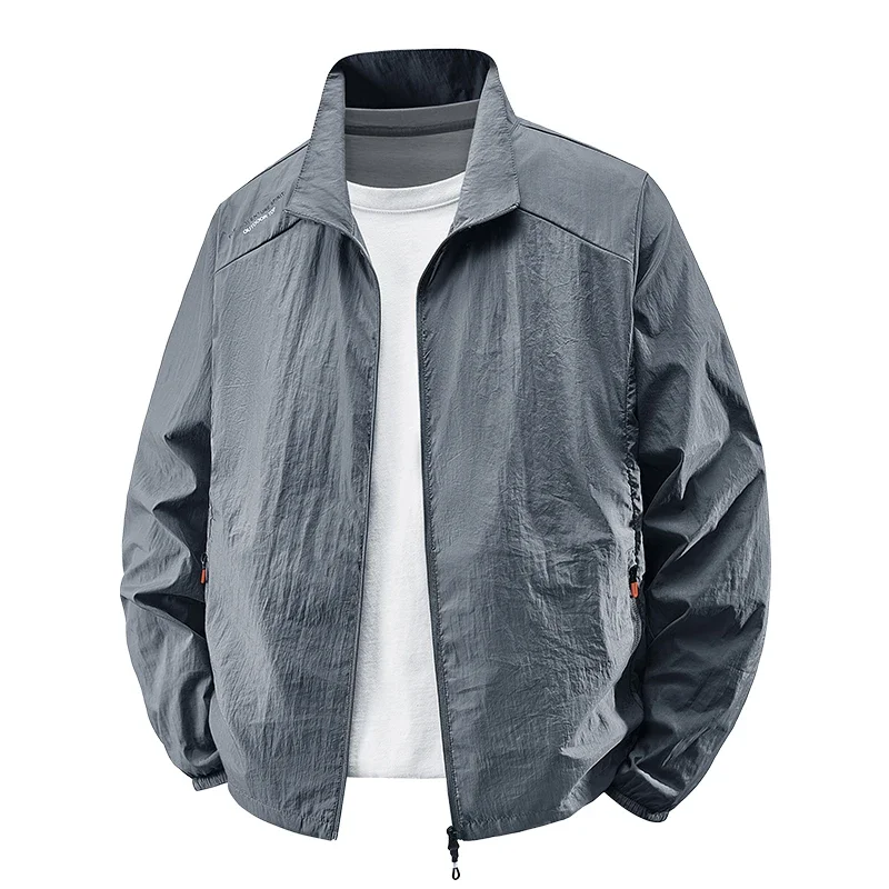 Sunscreen Jacket for Men Summer Thin Lightweight Breathable UV Protection Ice Silk Outdoor Fishing Hiking Sikn Coats