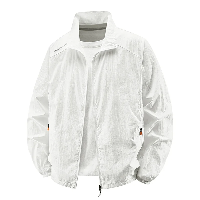 Sunscreen Jacket for Men Summer Thin Lightweight Breathable UV Protection Ice Silk Outdoor Fishing Hiking Sikn Coats