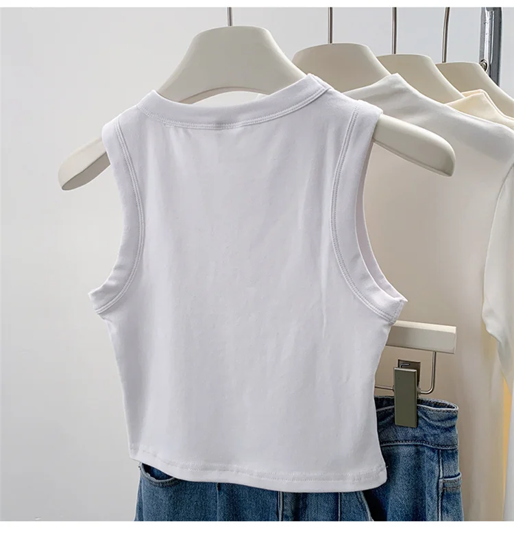 2026 Tank Top for Women Ribbed Down Sleeveless Blouse Solid Color Casual Women's Teens Trendy Basic Summer Tops