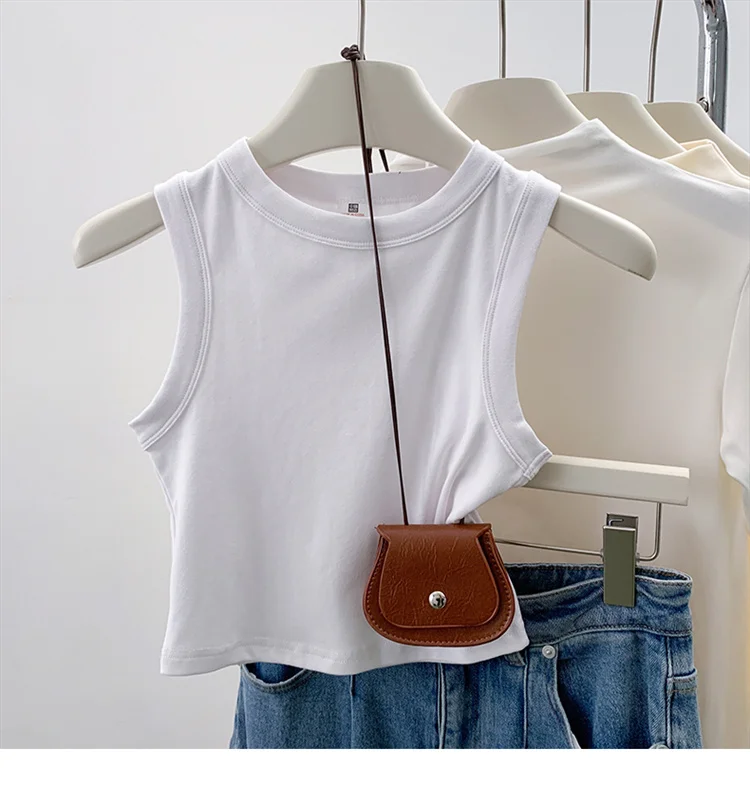 2026 Tank Top for Women Ribbed Down Sleeveless Blouse Solid Color Casual Women's Teens Trendy Basic Summer Tops