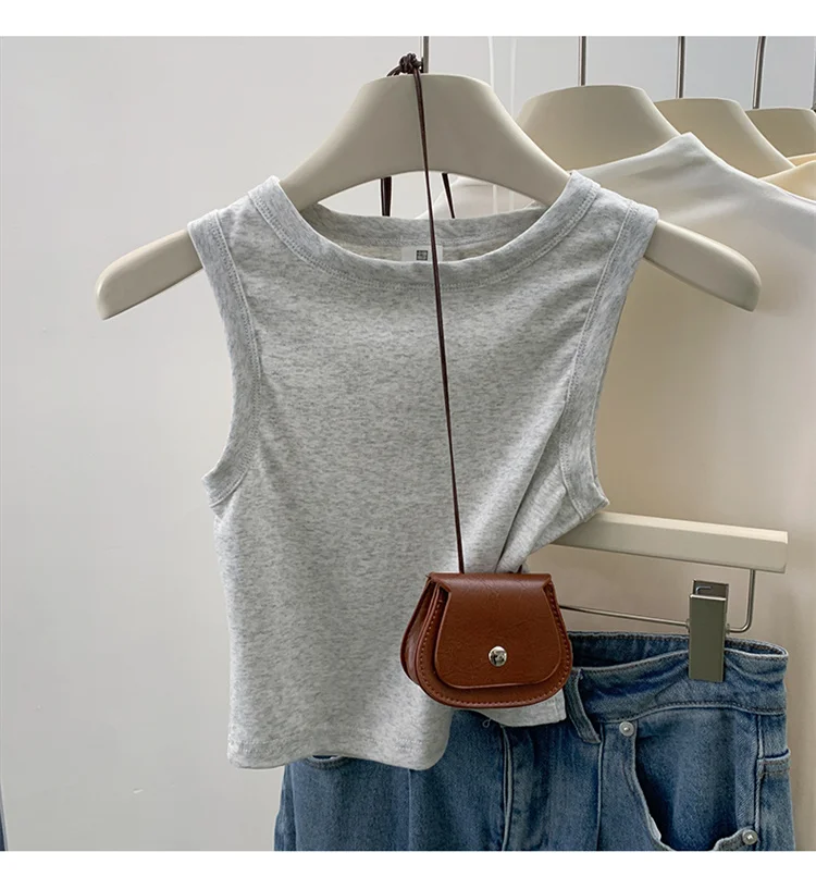 2026 Tank Top for Women Ribbed Down Sleeveless Blouse Solid Color Casual Women's Teens Trendy Basic Summer Tops