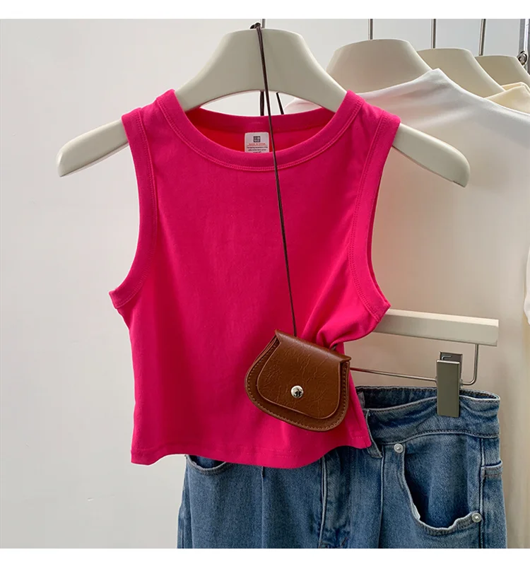 2026 Tank Top for Women Ribbed Down Sleeveless Blouse Solid Color Casual Women's Teens Trendy Basic Summer Tops